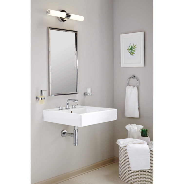 Brushed Nickel Modern Widespread Bathroom Faucet with Drain Assembly