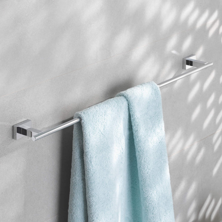 Modern Chrome Wall Mounted Single Towel Bar