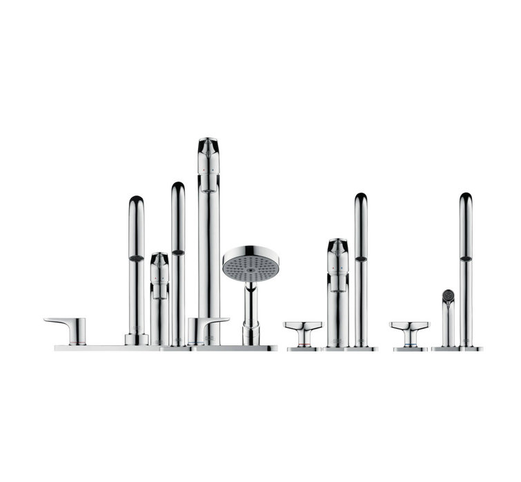 Chrome Single-Handle Modern Bathroom Faucet with Drain Assembly