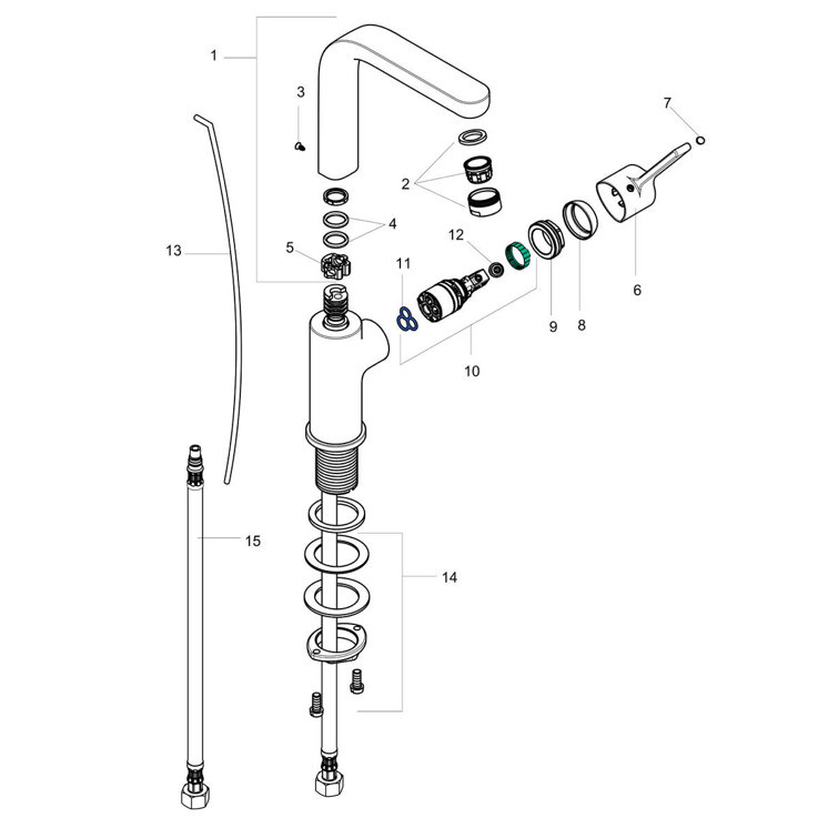 Metris S Modern Chrome Single Handle Low-Arc Bathroom Faucet