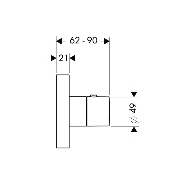 AXOR Chrome Wall-Mounted Thermostatic Shower Trim