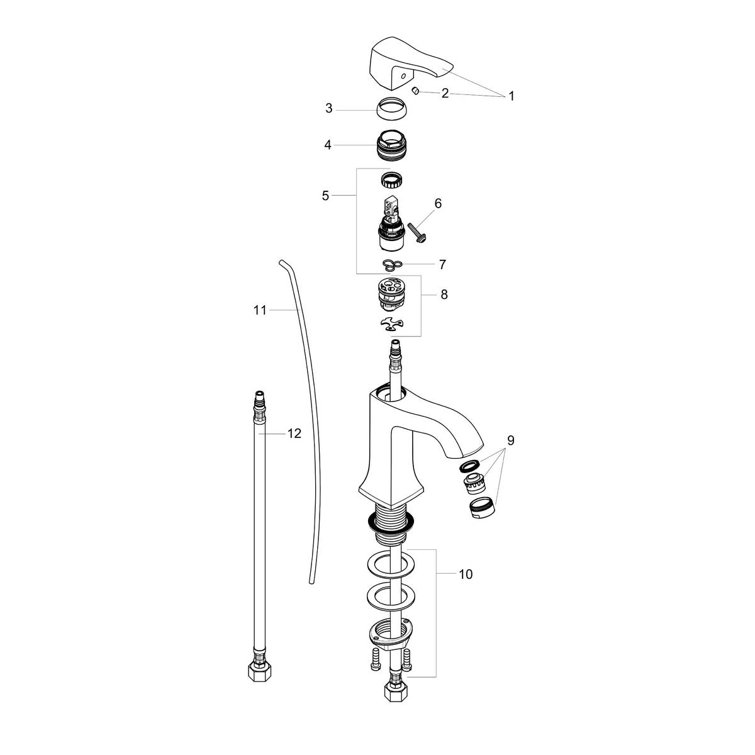 Sleek Polished Nickel Modern Single-Hole Faucet with Eco-Friendly Design