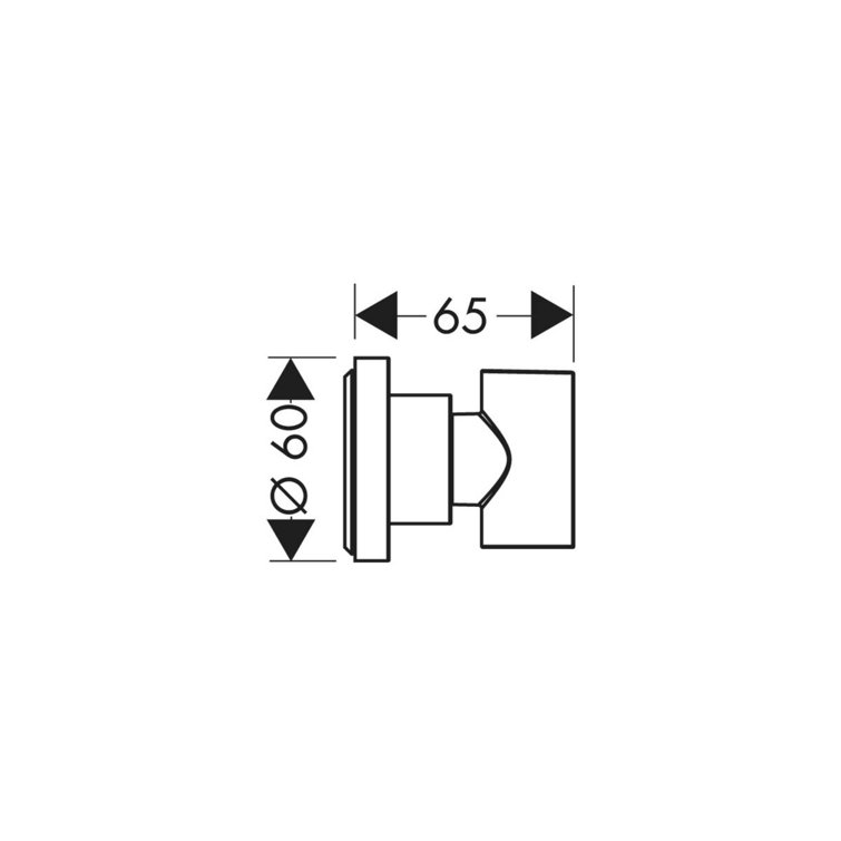 Contemporary Black Nickel Wall Mount Handshower Bracket