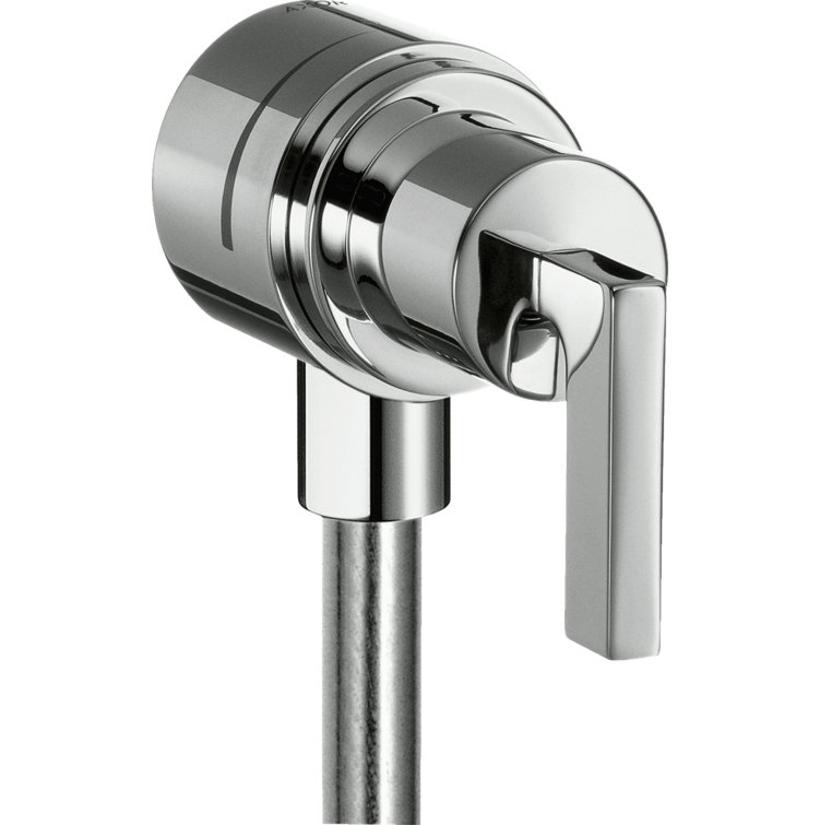 Chrome Wall-Mounted Lever Handle Outlet