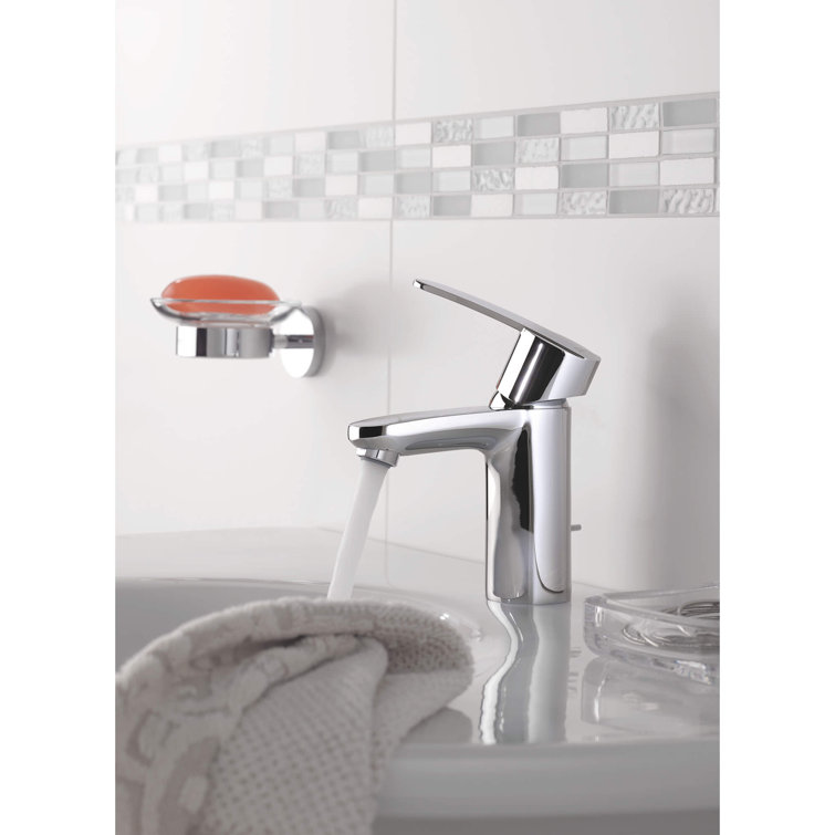 Essentials Clear Glass Wall-Mounted Soap Dish with Chrome Holder