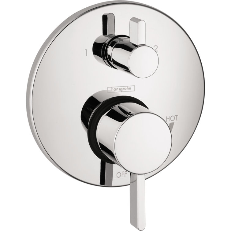 Polished Chrome Wall-Mounted Lever Shower Trim