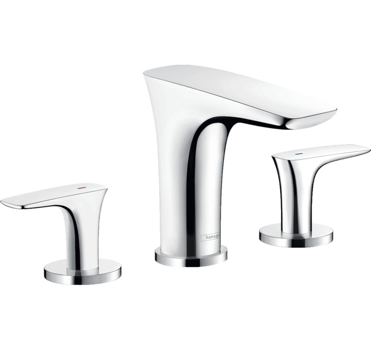 PuraVida Sleek Chrome Low-Arc Widespread Bathroom Faucet