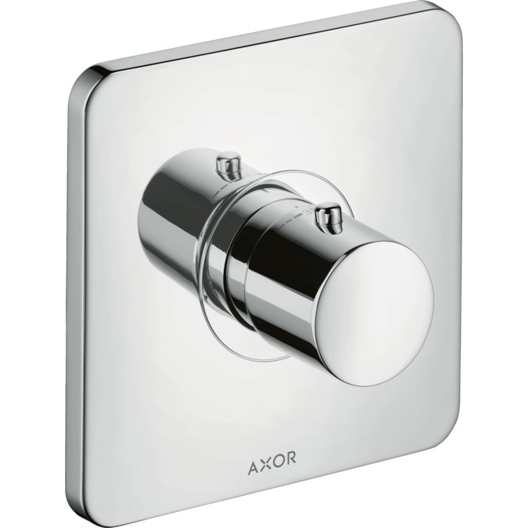 Modern Milan Brushed Nickel Wall-Mounted Thermostatic Shower Trim