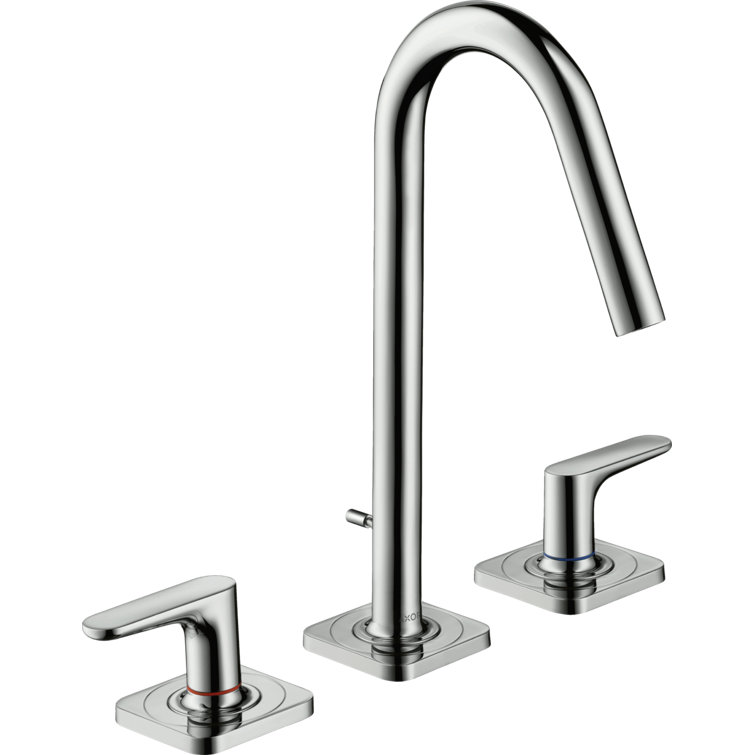 Elegante 10'' Brushed Nickel Modern Widespread Bathroom Faucet