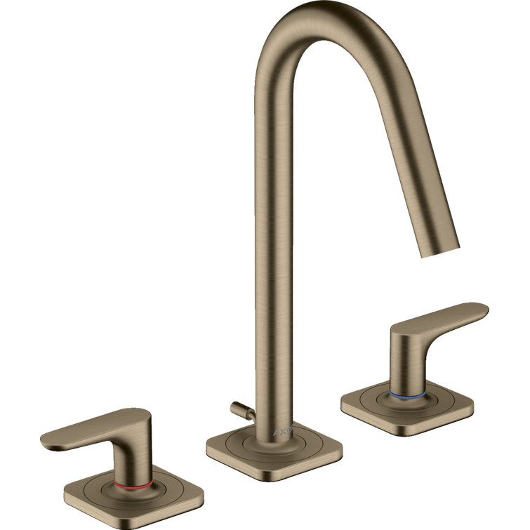 Eco-Friendly Modern Brushed Nickel 2-Handle Widespread Bathroom Faucet