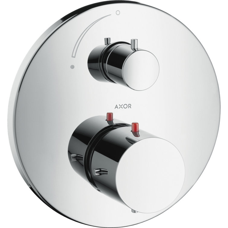 Chrome Wall-Mounted Thermostatic Shower Trim with Volume Control
