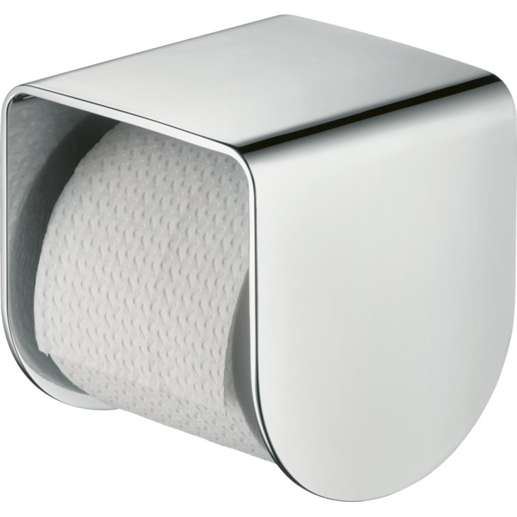 Chrome Wall Mounted Toilet Paper Holder with Cover
