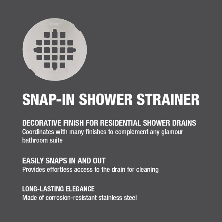 Universal 4-1/4 Inch Brushed Nickel Stainless Steel Shower Strainer