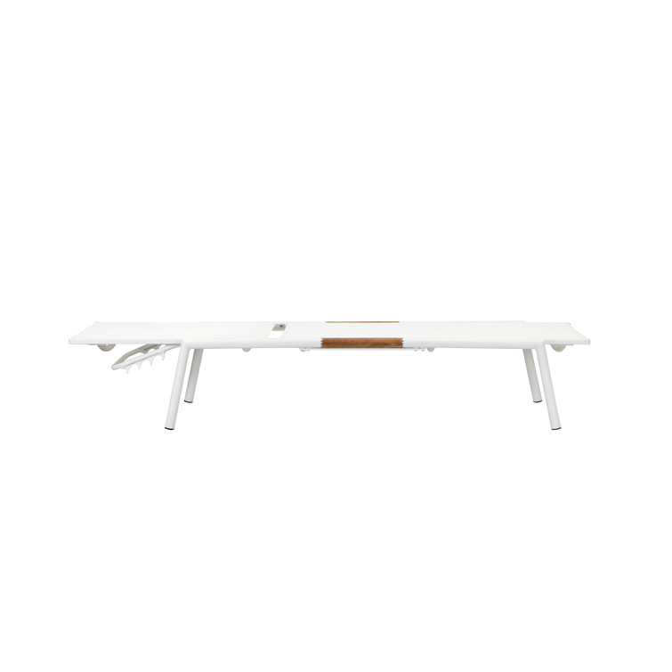 Stokes 25'' Outdoor Powder Coated Aluminum Chaise Lounge