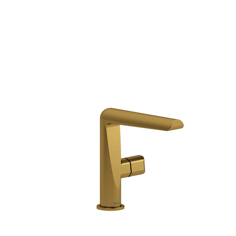 Parabola™ Brushed Gold Single Hole Bathroom Faucet with Elegance