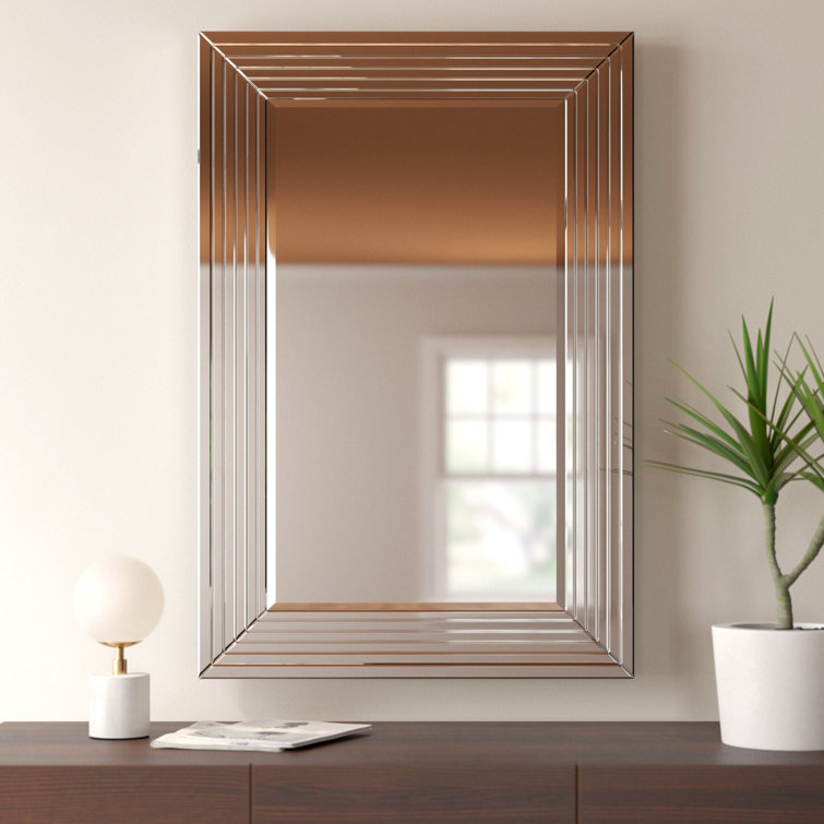 Lenox Rectangular Beveled Wood Mirror 27" x 47"