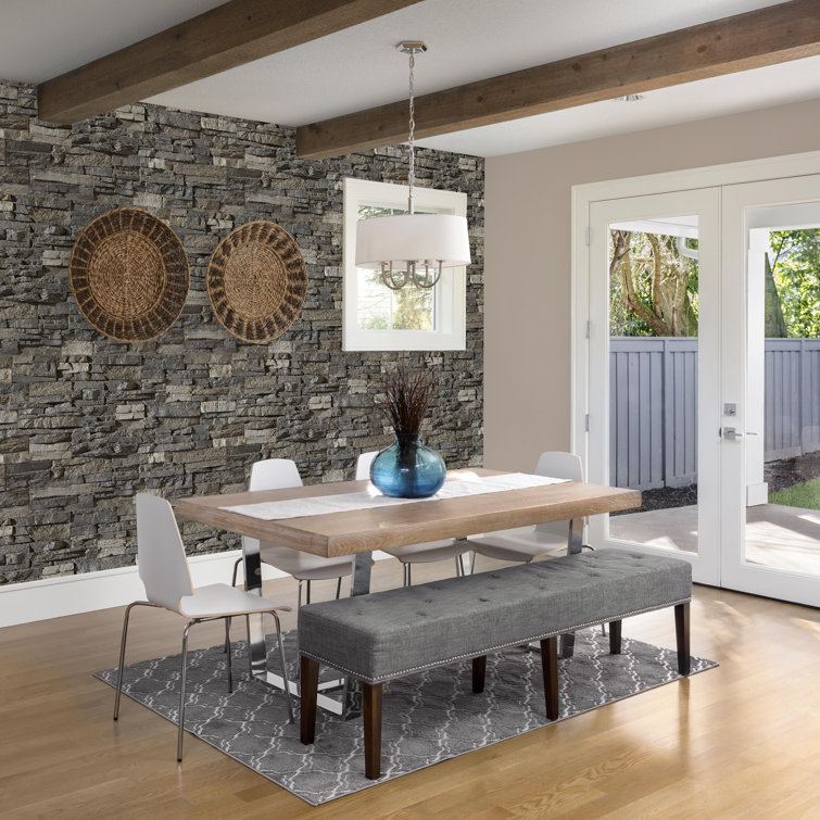 Colorado 44" Iced Coffee Faux Stone Wall Panel