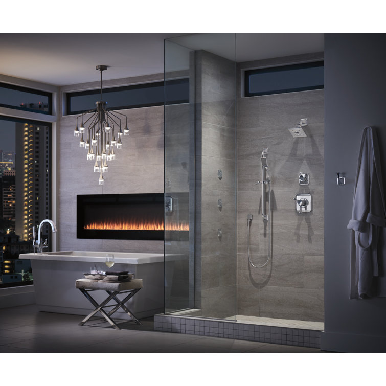 Polished Nickel Single-Handle Freestanding Tub Filler with Handshower