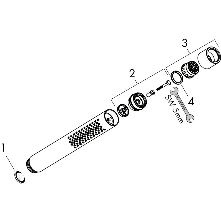 Axor Starck Chrome Multi-Function Handheld Shower Head