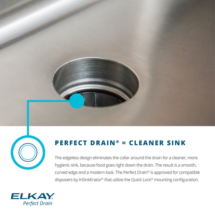 Lustertone 23.5" Stainless Steel Undermount Kitchen Sink with Perfect Drain