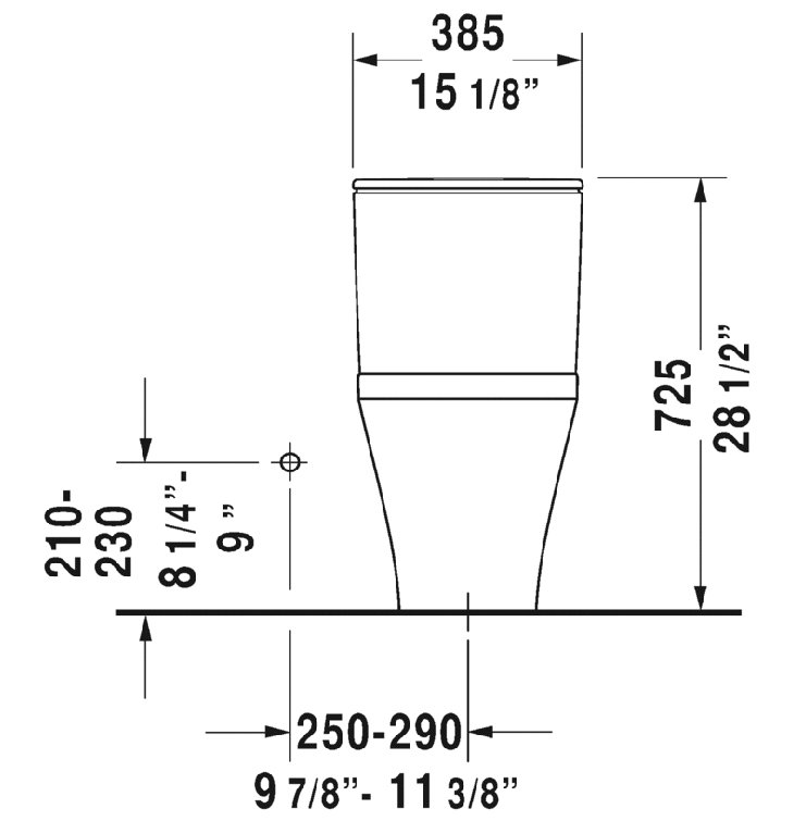 Durastyle White Elongated Dual Flush One-Piece Toilet