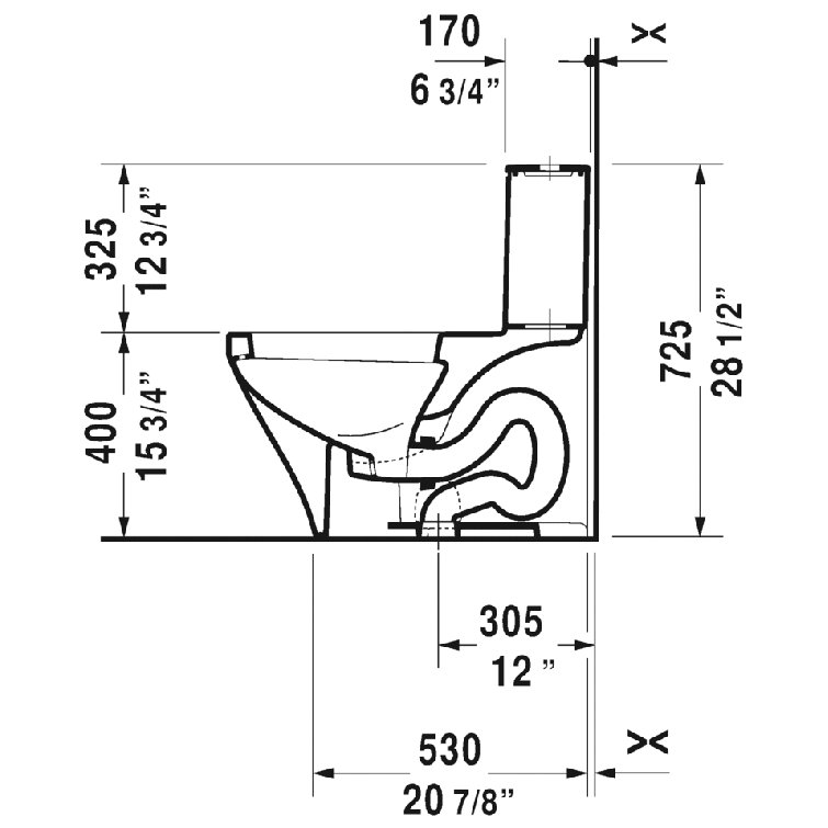 Durastyle White Elongated Dual Flush One-Piece Toilet