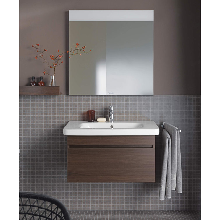 Elegant 40" White Ceramic Wall-Mount Bathroom Sink with Overflow