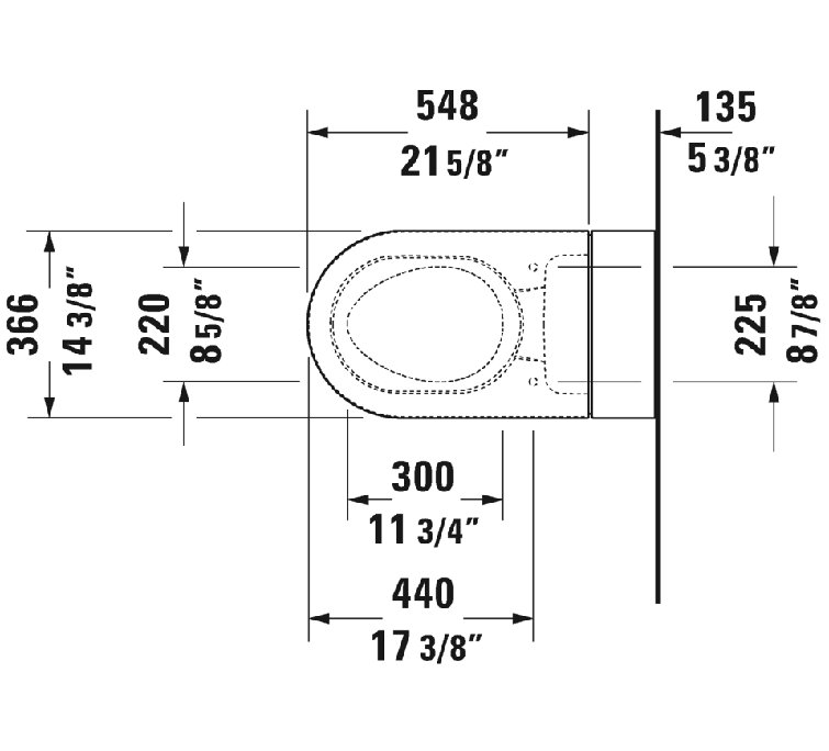 SensoWash Starck High-Efficiency Elongated Bidet Toilet with Dual Flush