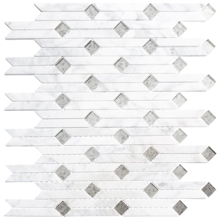 Wonder Natural Stone Diamond Pattern Mosaic Bathroom Shower Tile