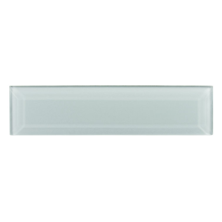 Kiwi 3" x 12" Beveled Glass Subway Wall Tile