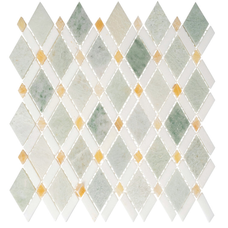 Victory 12'' x 12'' Marble Diamond Mosaic Tile in Matte Finish