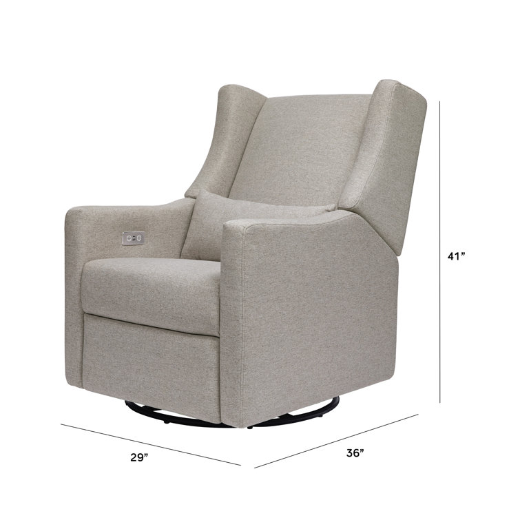 Eco-Weave Grey Performance Swivel Reclining Armchair with USB