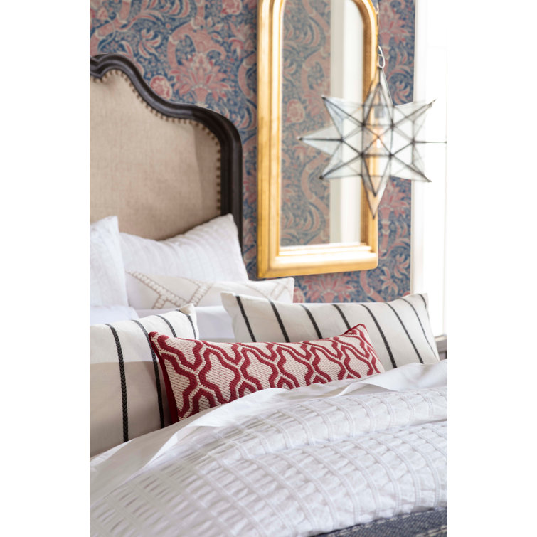 Elegant Gold Leaf Rectangular Wall Mirror with Beaded Frame