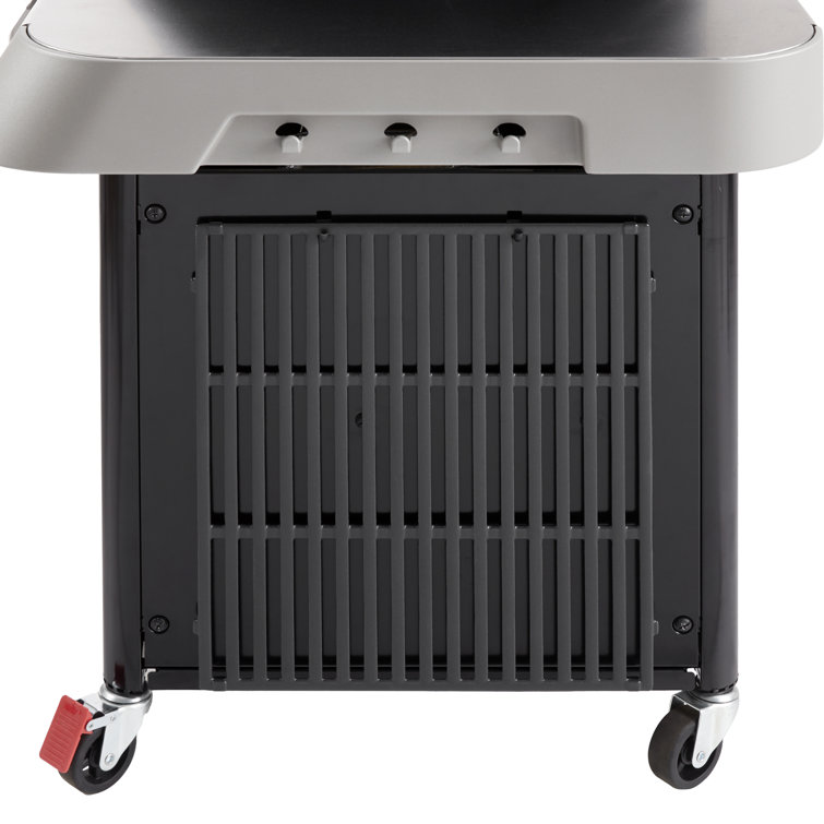 Genesis E-435 Black Liquid Propane Gas Grill with Stainless Steel Accents