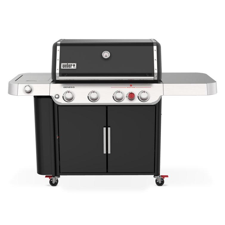Genesis E-435 Black Liquid Propane Gas Grill with Stainless Steel Accents