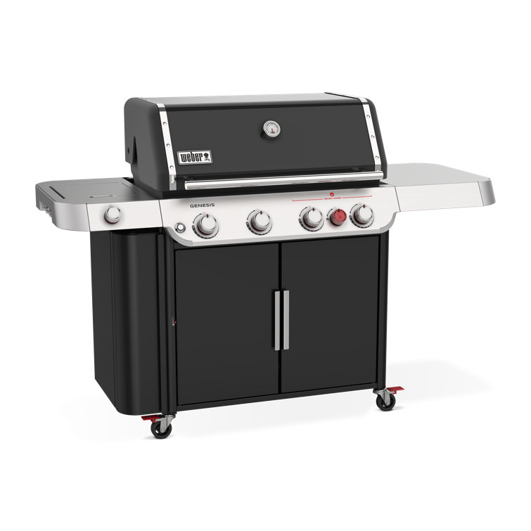 Genesis E-435 Black Liquid Propane Gas Grill with Stainless Steel Accents