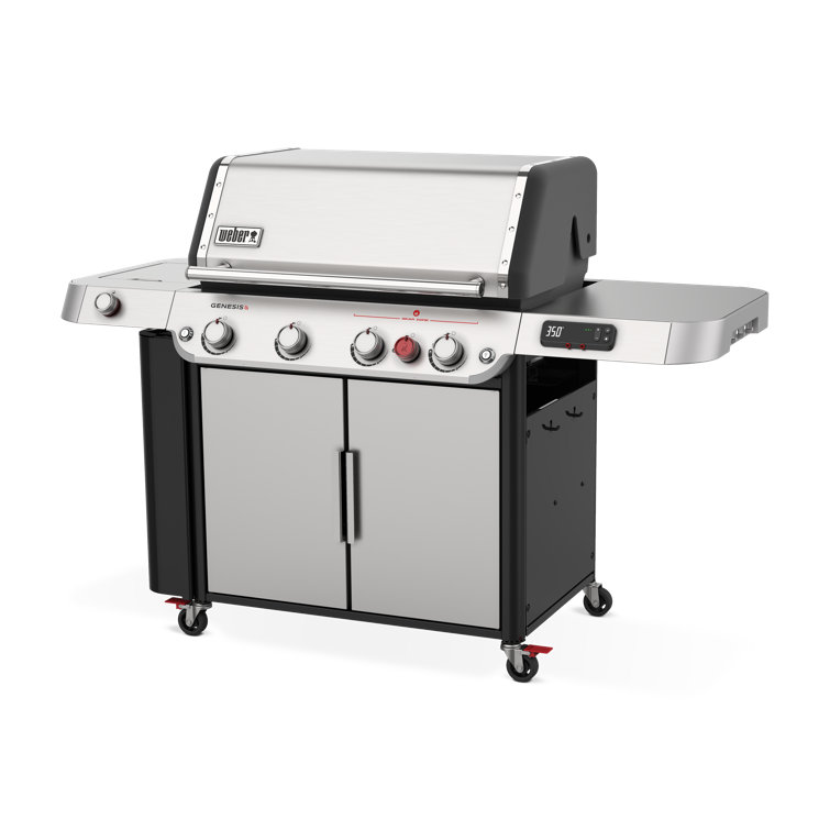 Genesis E-435 Black Liquid Propane Gas Grill with Stainless Steel Accents