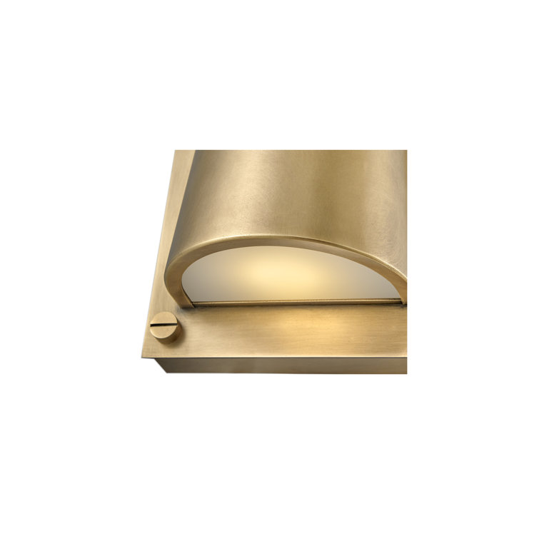 Heritage Brass Etched Glass Dimmable LED Wall Sconce