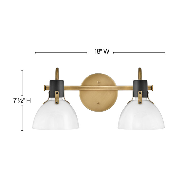 Argo Heritage Brass Dual-Light Dimmable Vanity Fixture