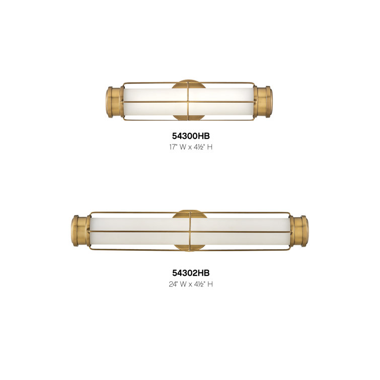 Saylor 24" Heritage Brass Dimmable LED Bath Vanity Light