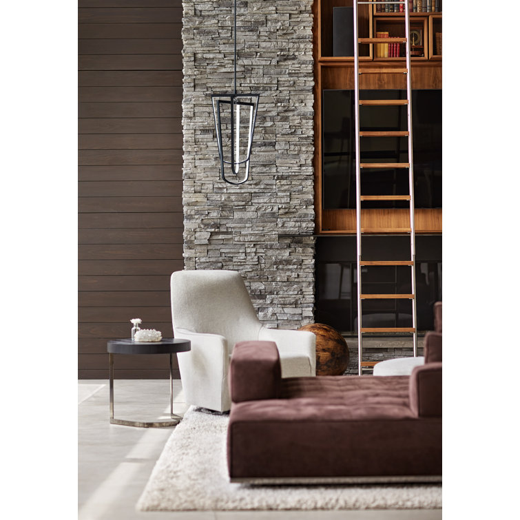 Onyx Black 26" Modern LED Pendant with Dimmable Light