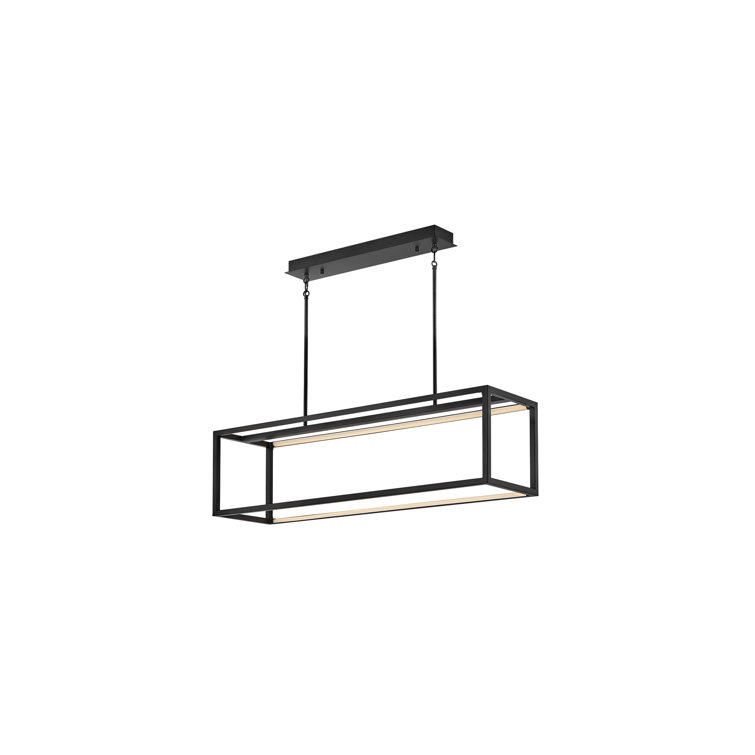 Onyx Minimalist Black LED Pendant with Dimmable Light