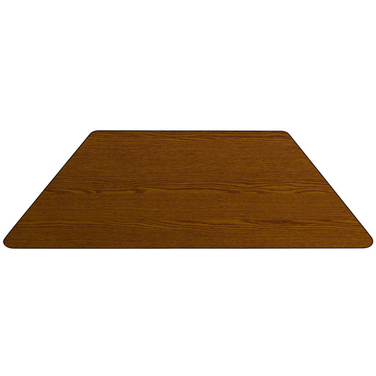 Trapezoid Grey Laminate Activity Table with Adjustable Legs