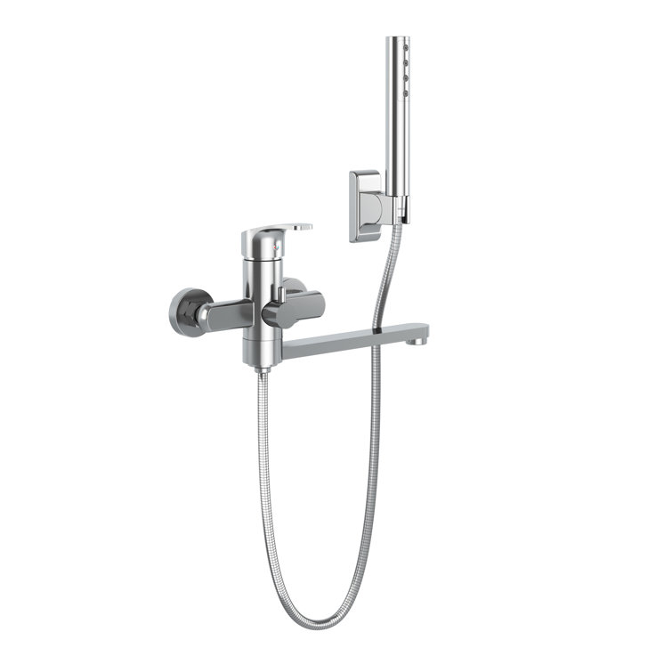 Niagara Chrome Wall Mounted Tub Filler with Handshower