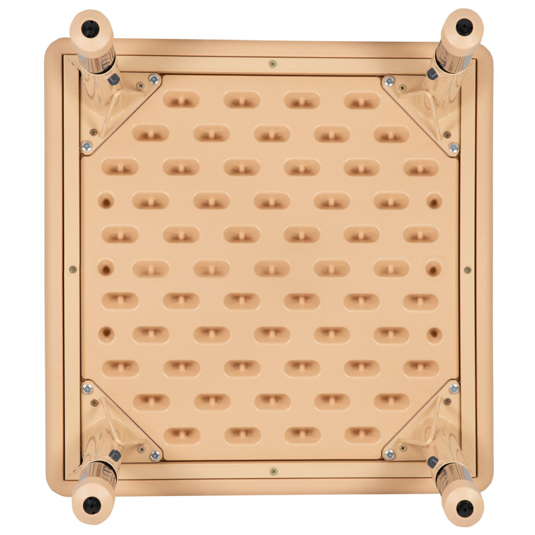 Natural Square Plastic Adjustable Kids Activity Table 24"