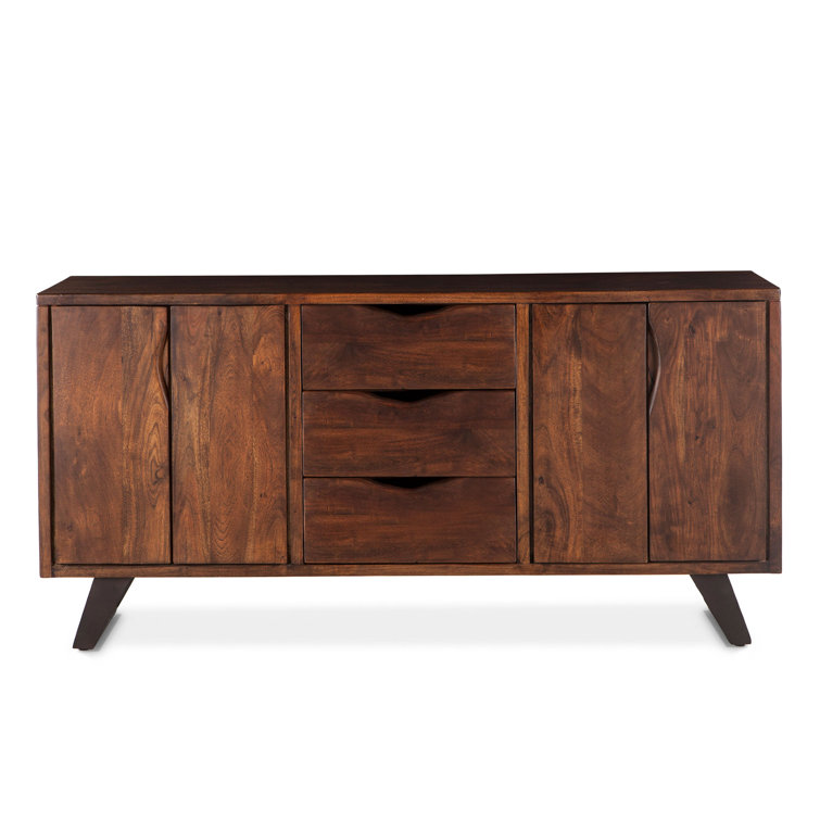 Nottingham Loft 68'' Buffet with Live Edge and Iron Base
