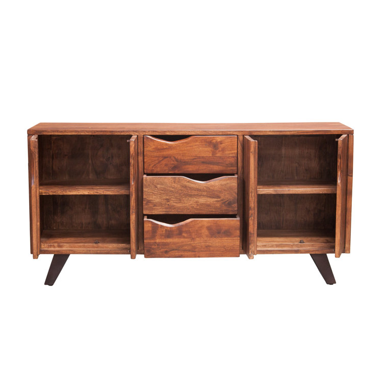 Nottingham Loft 68'' Buffet with Live Edge and Iron Base
