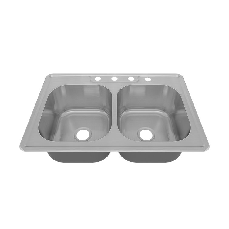 Sinber 32" Stainless Steel Double Bowl Kitchen Sink