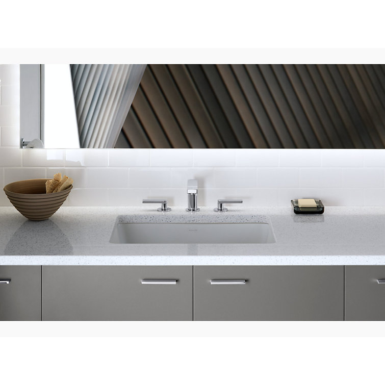 Thunder Grey Ceramic Rectangular Undermount Bathroom Sink