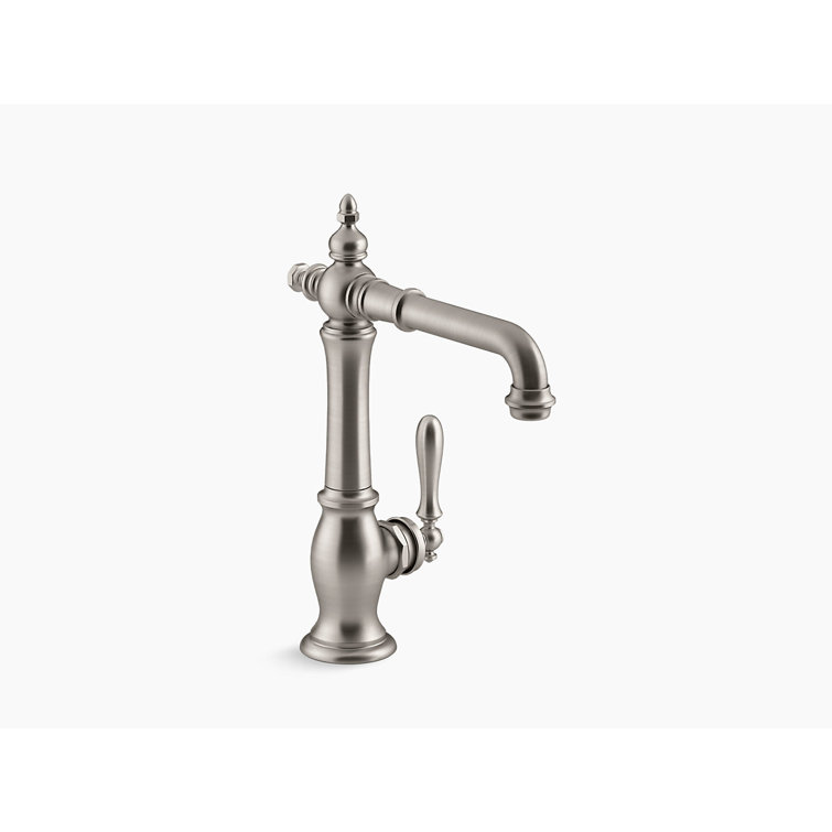 Artifacts Elegant Stainless Steel Single-Handle High-Arc Bar Faucet